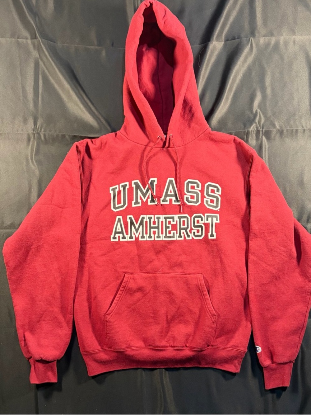 Champion Red UMass Amherst Hooded Sweatshirt
